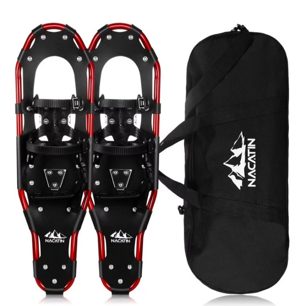 NACATIN All Terrain Snowshoes Lightweight Aluminum Alloy Snow Shoes w/ Carry Bag